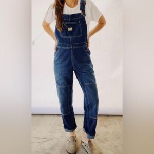 The Hey Gang Knee Patch Overalls, denim size 2 (medium)